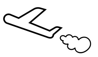 Piktogramm Flüge vermeiden